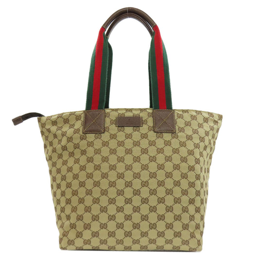 GUCCI Tote Bag 131231 canvas Brown Shelly line GG