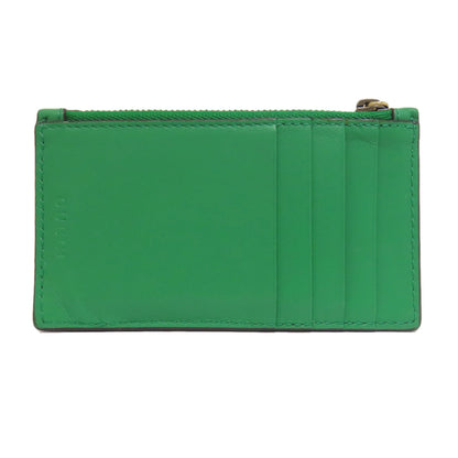 GUCCI Coin case 451184 Calfskin green Coin/Card Case Embossed Logo