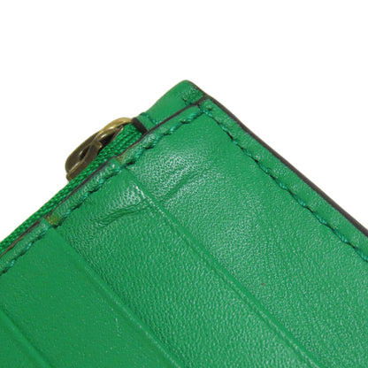 GUCCI Coin case 451184 Calfskin green Coin/Card Case Embossed Logo