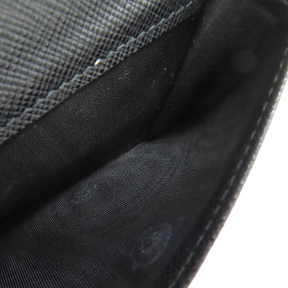 PRADA Long Wallet Purse Calfskin black logoMetal