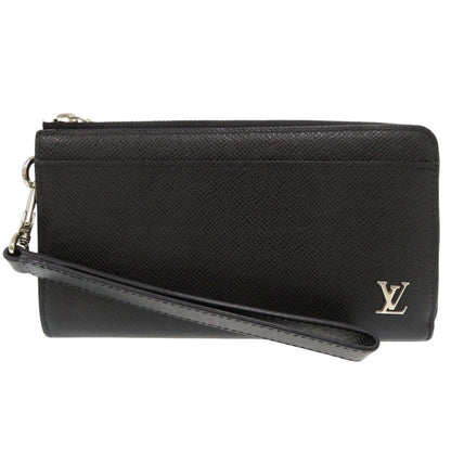 LOUIS VUITTON Long Wallet Purse M69409 Taiga Noir Taiga Zippy dragonne
