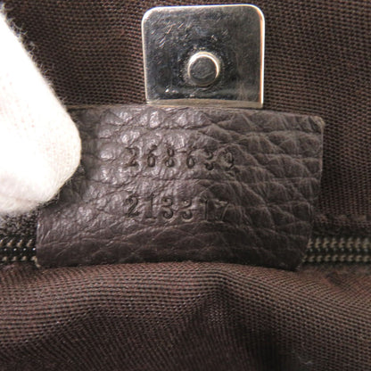 GUCCI Tote Bag 268639 Nylon Brown Abbey