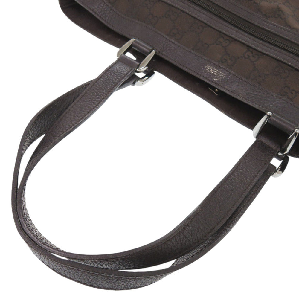 GUCCI Tote Bag 268639 Nylon Brown Abbey