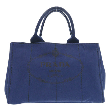 PRADA Handbag canvas blue Canapa tote