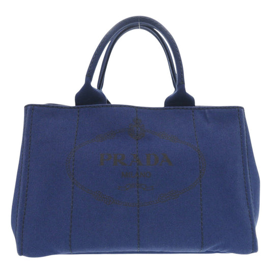PRADA Handbag canvas blue Canapa tote