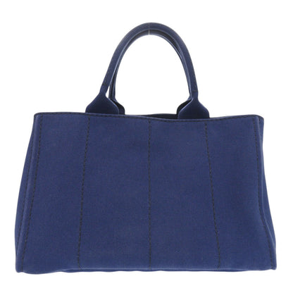 PRADA Handbag canvas blue Canapa tote