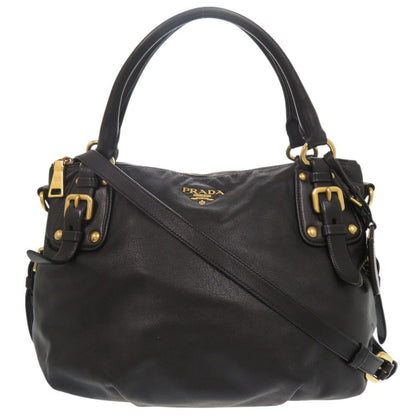 PRADA Handbag leather black