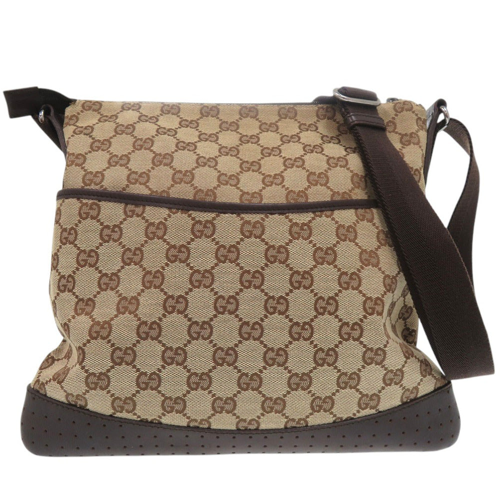GUCCI Shoulder Bag 145857 GG canvas Brown