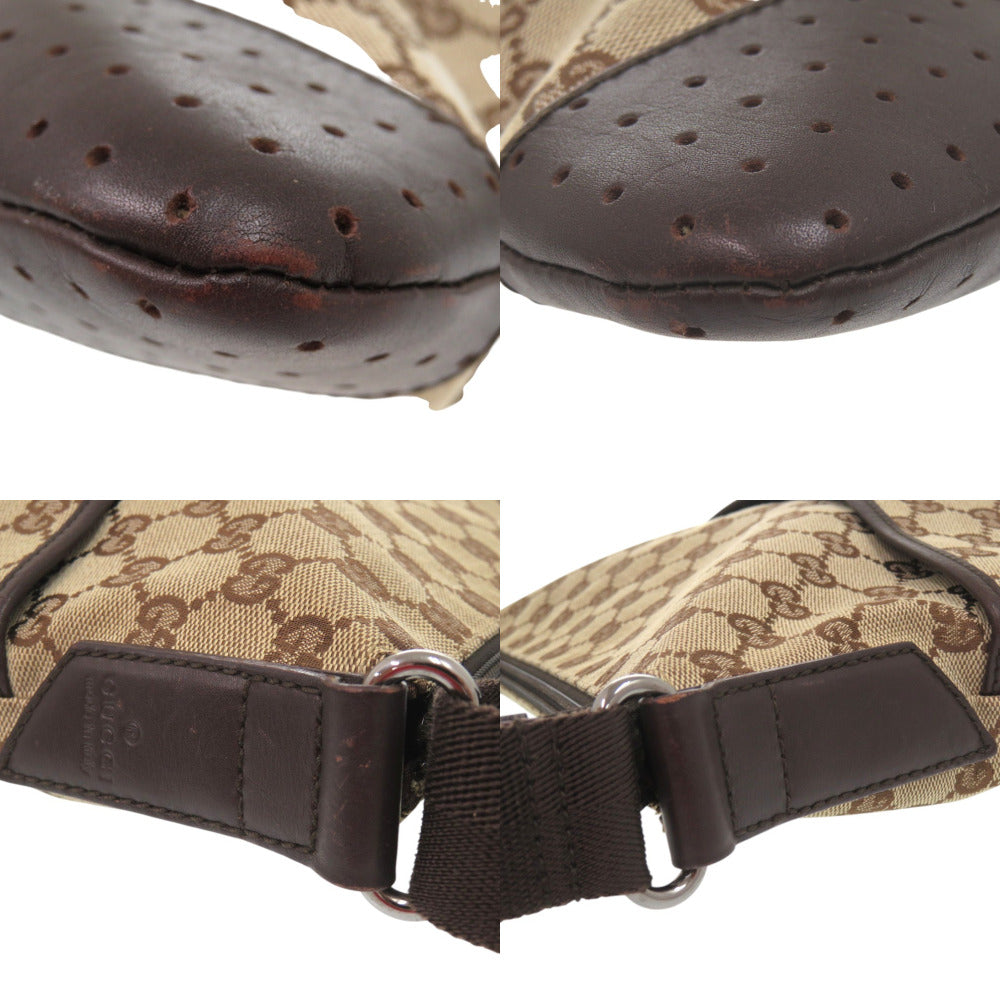 GUCCI Shoulder Bag 145857 GG canvas Brown