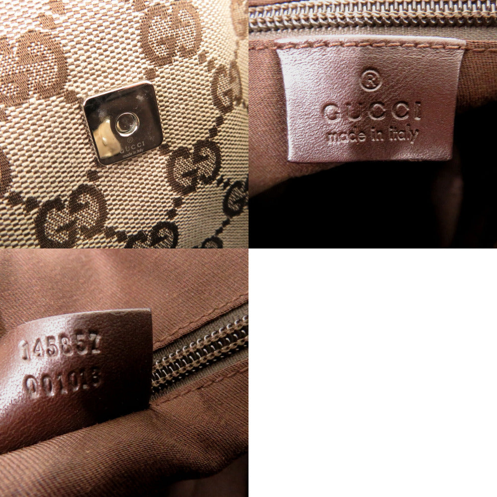 GUCCI Shoulder Bag 145857 GG canvas Brown