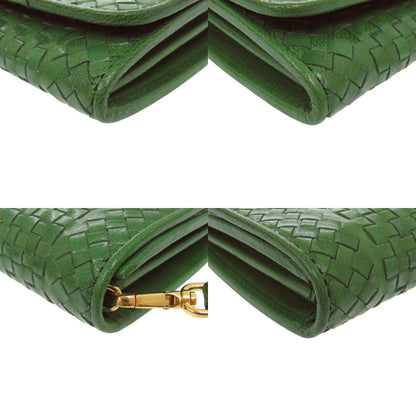 PRADA Bifold Wallet 1M1438 Goat leather green