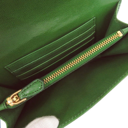 PRADA Bifold Wallet 1M1438 Goat leather green