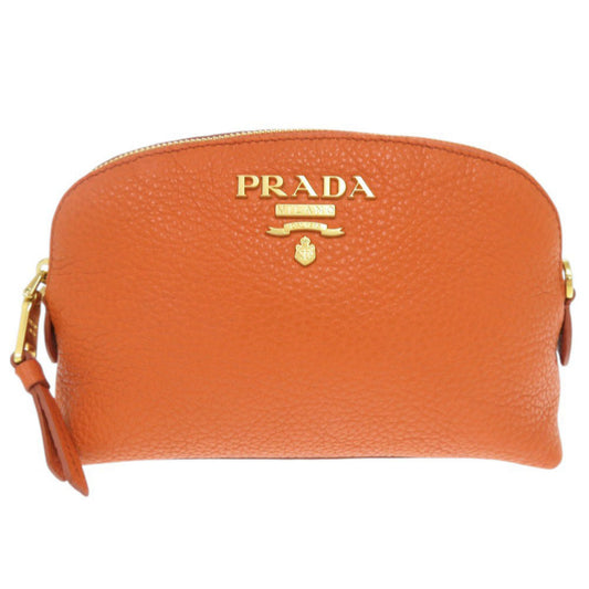 PRADA Pouch leather Orange