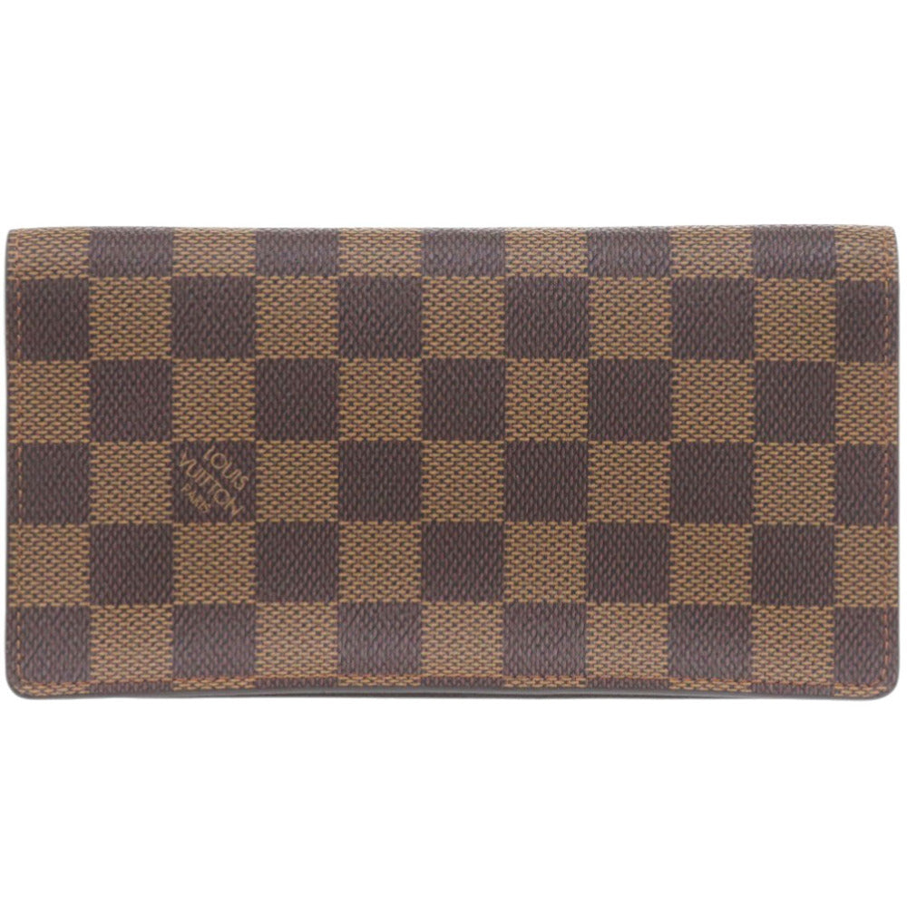 LOUIS VUITTON Long Wallet Purse N60825 Damier canvas Brown Damier Porte Cartes Credit
