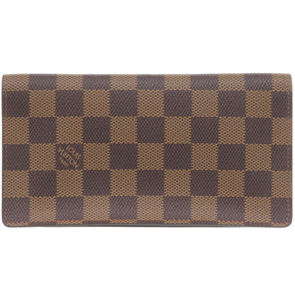 LOUIS VUITTON Long Wallet Purse N60825 Damier canvas Brown Damier Porte Cartes Credit