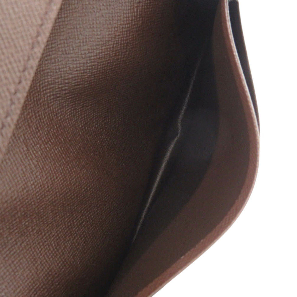 LOUIS VUITTON Long Wallet Purse N60825 Damier canvas Brown Damier Porte Cartes Credit