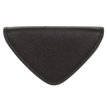 PRADA Coin case 2MM004 leather black Saffiano Triangle
