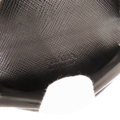 PRADA Coin case 2MM004 leather black Saffiano Triangle