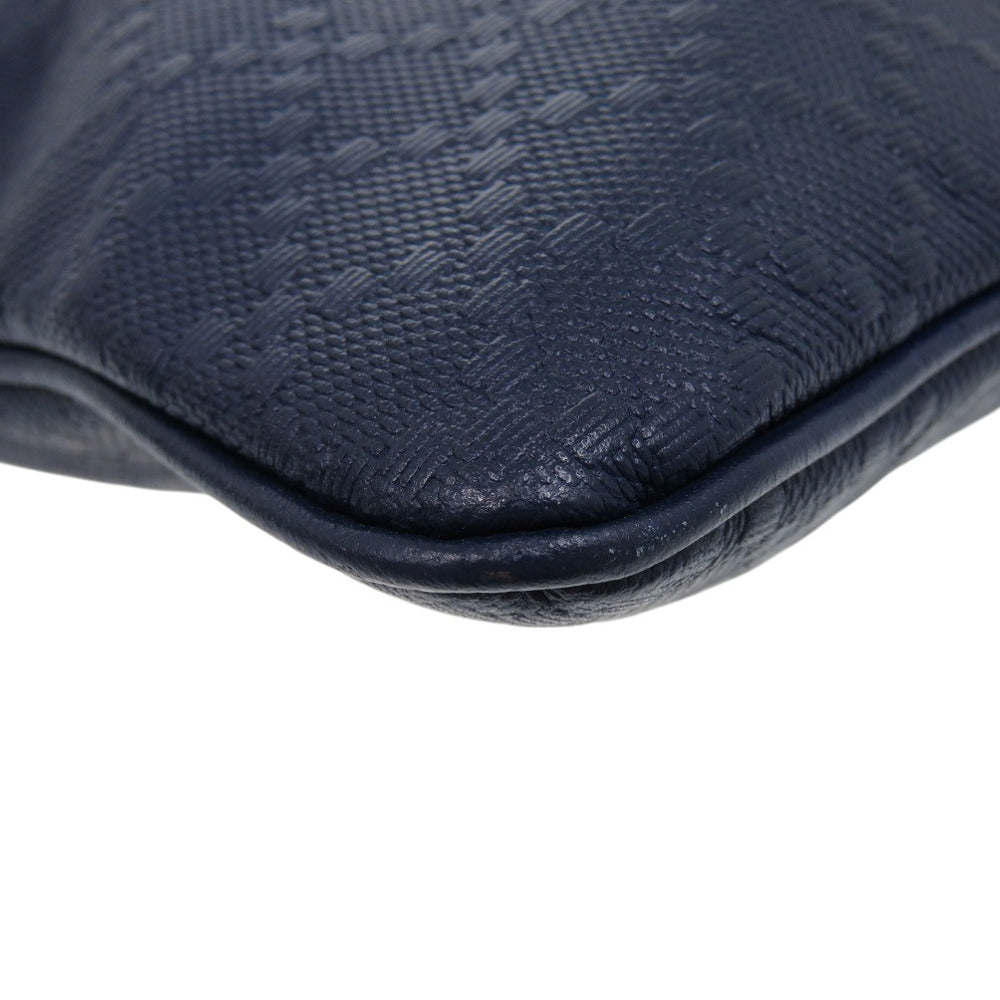 GUCCI Shoulder Bag leather Navy Diamante Hilary Lux