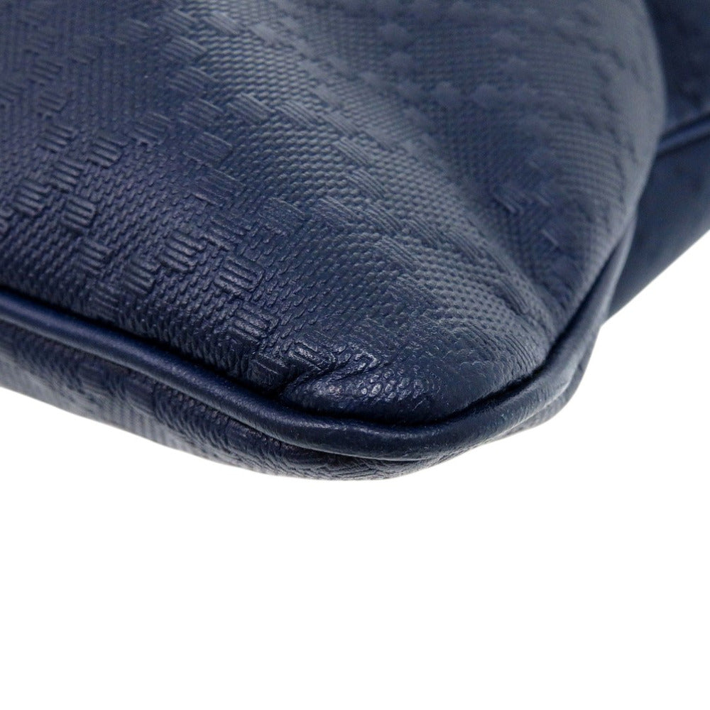 GUCCI Shoulder Bag leather Navy Diamante Hilary Lux