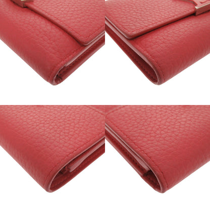 LOUIS VUITTON Tri-fold wallet M62158 leather Red Portefeuille Capsino Compact
