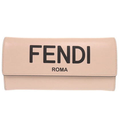 FENDI Long Wallet Purse 8M0251 leather pink Fendi Roma Continental Wallet