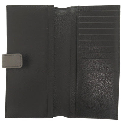 PRADA Long Wallet Purse leather gray
