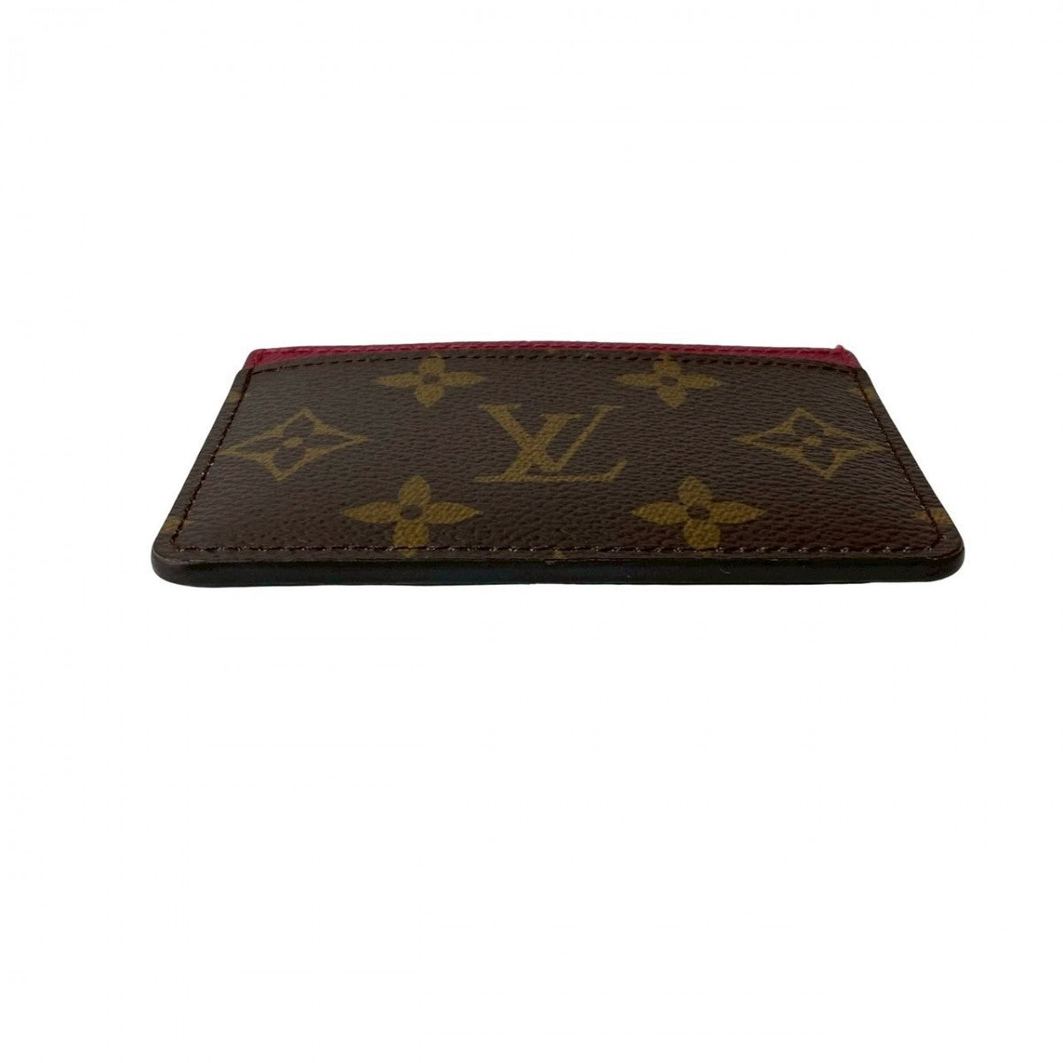 LOUIS VUITTON Card Case leather Brown Monogram Porte Cartes・Simple