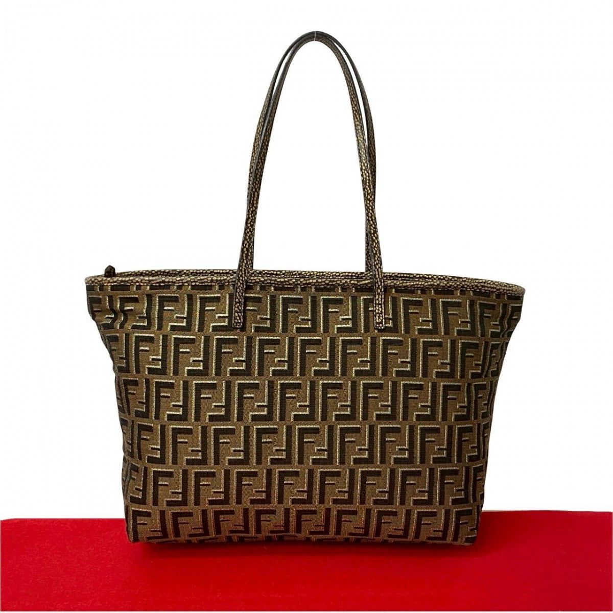FENDI Tote Bag canvas Brown
