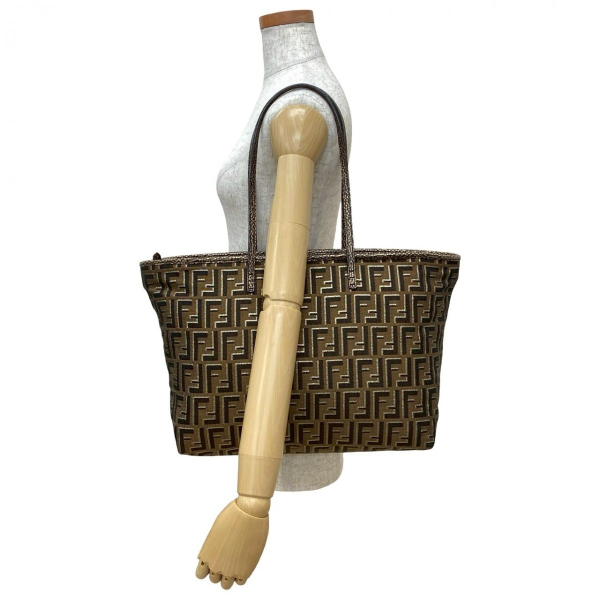 FENDI Tote Bag canvas Brown