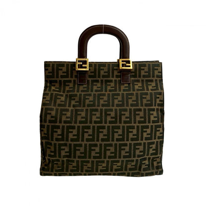 FENDI Handbag canvas Brown