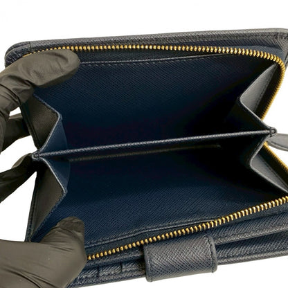 PRADA Bifold Wallet leather Navy