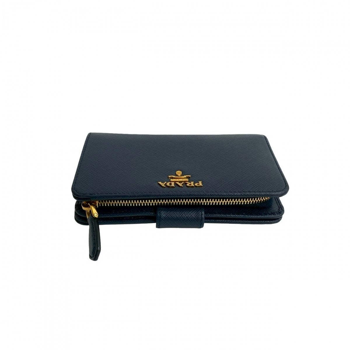 PRADA Bifold Wallet leather Navy