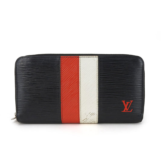 LOUIS VUITTON Long Wallet Purse M62983 Epi Leather black Zippy wallet