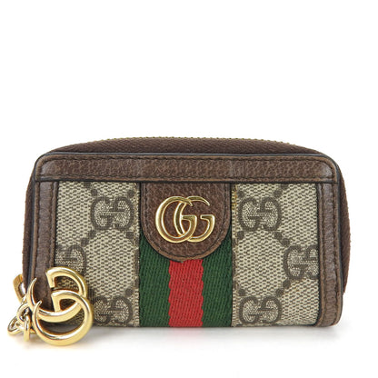 GUCCI Key case Key holder  523157 GG Supreme Canvas beige Sherry line Off deer