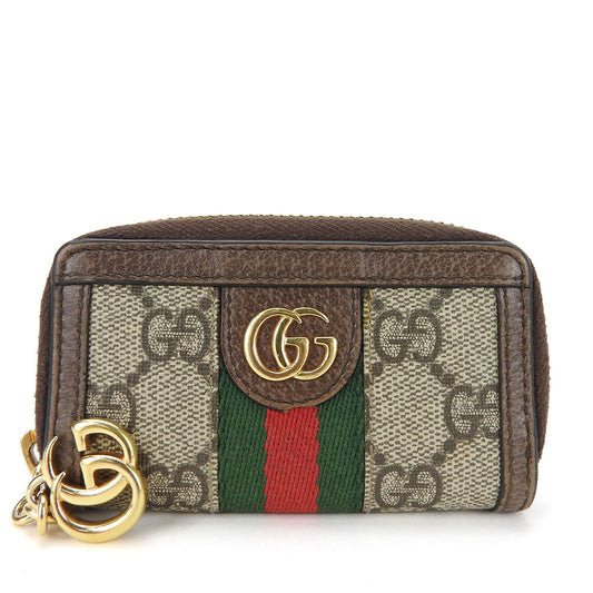 GUCCI Key case Key holder  523157 GG Supreme Canvas beige Sherry line Off deer