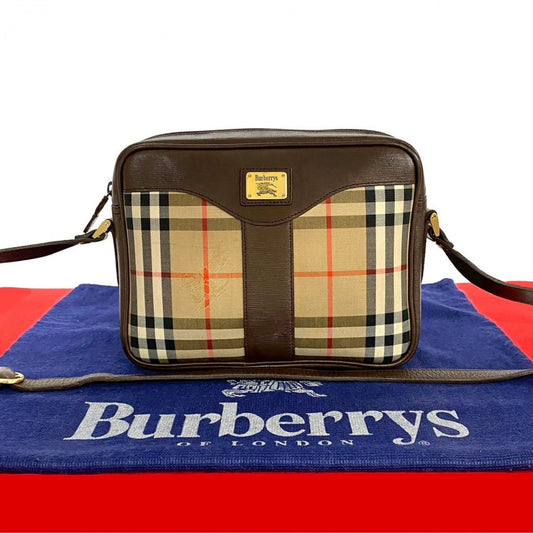 BURBERRY Shoulder Bag canvas Brown