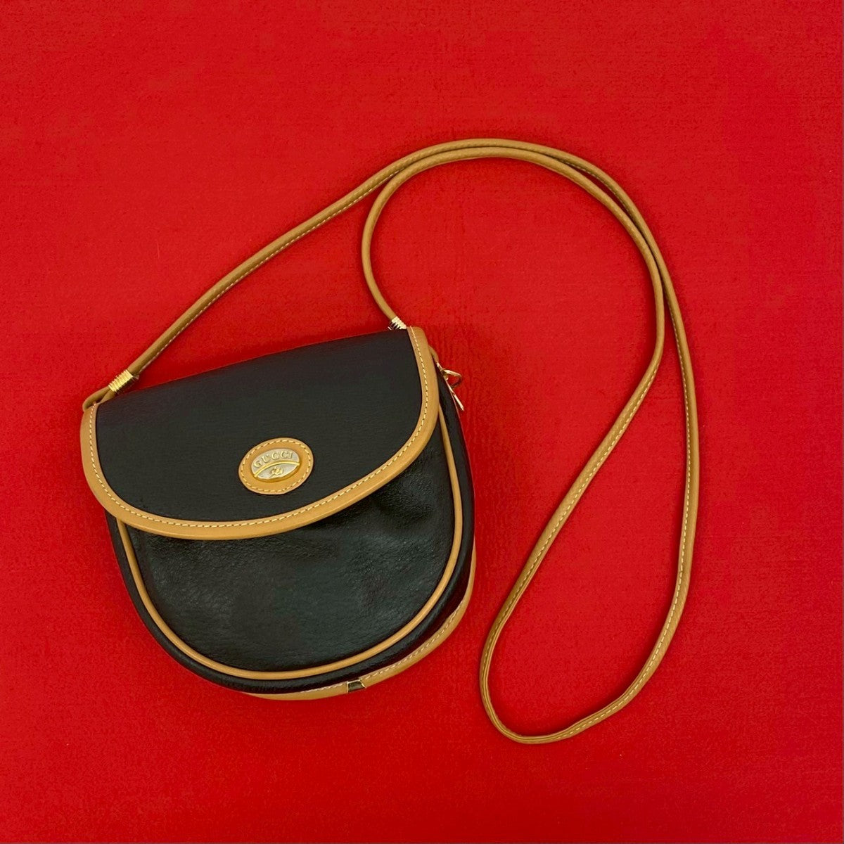 GUCCI Shoulder Bag leather black