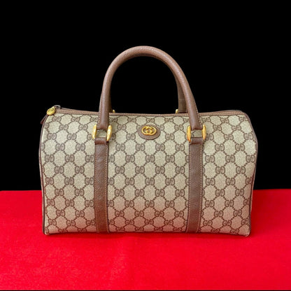 GUCCI Handbag leather Brown