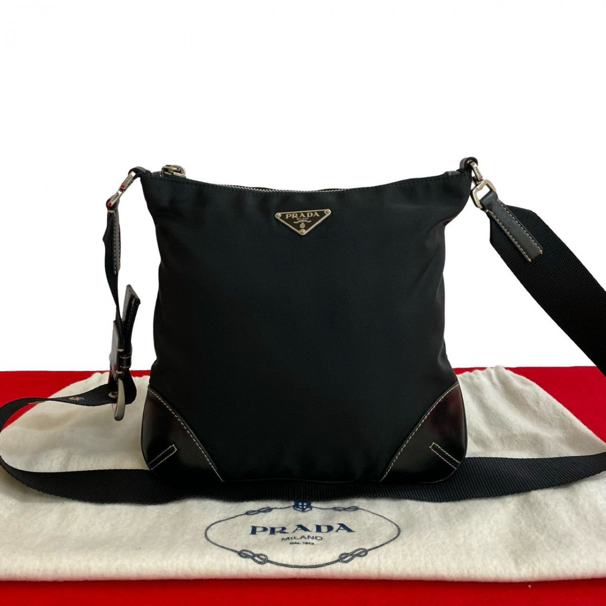 PRADA Shoulder Bag Nylon black