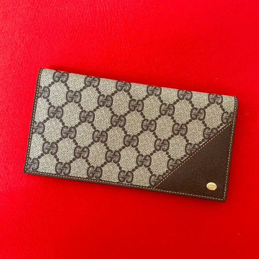 GUCCI Bifold Wallet leather Brown