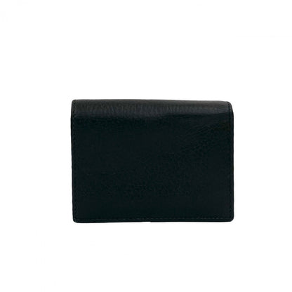 GUCCI Bifold Wallet leather black GG Marmont