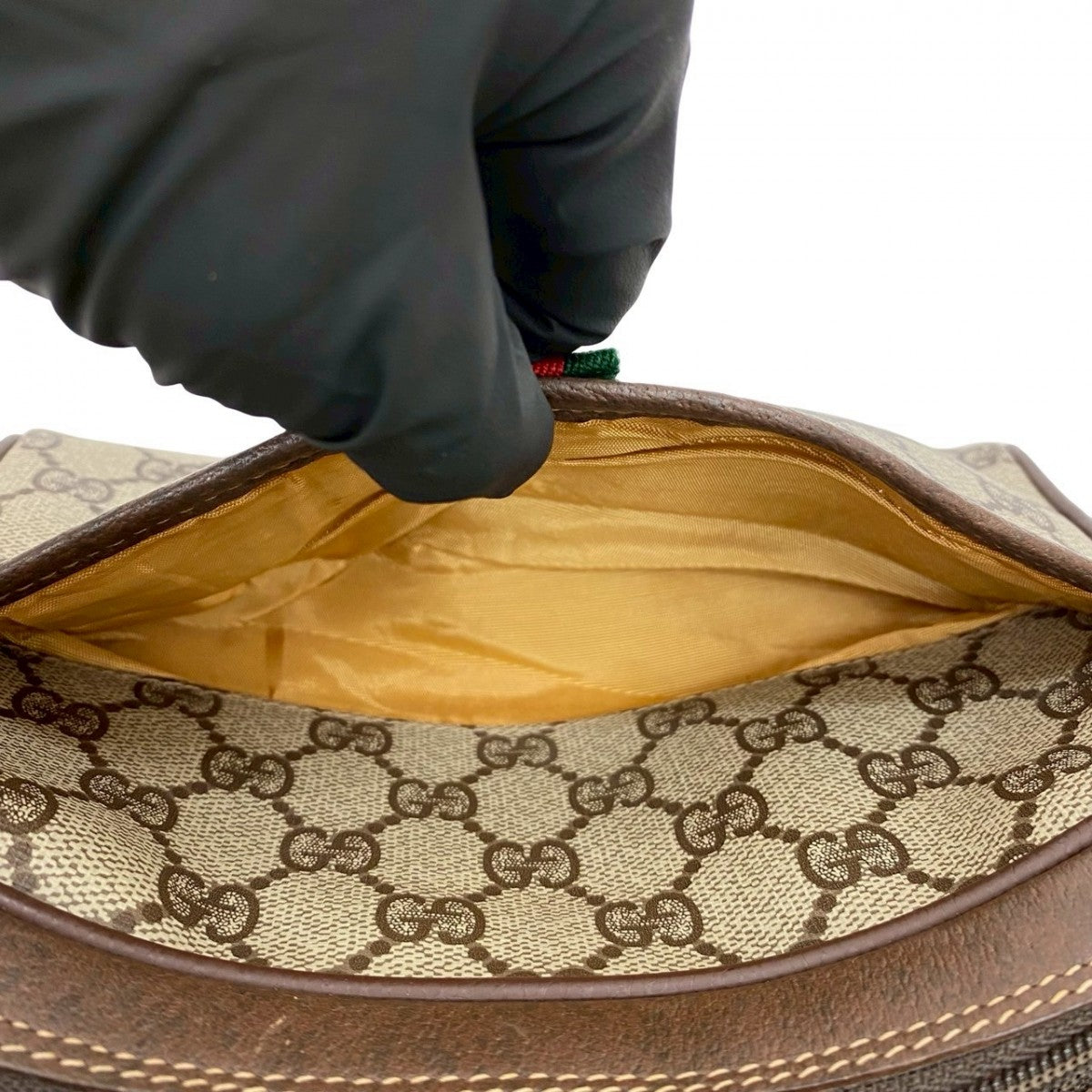 GUCCI Shoulder Bag leather Brown Sherry line