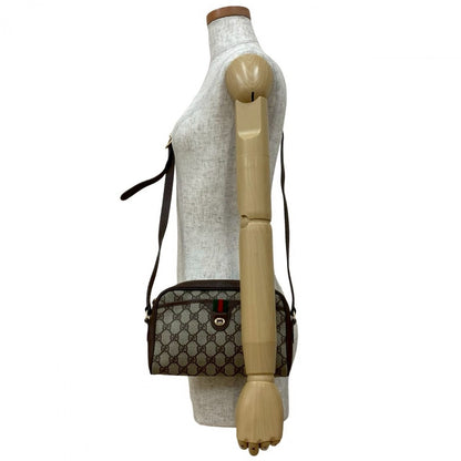 GUCCI Shoulder Bag leather Brown Sherry line