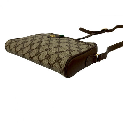 GUCCI Shoulder Bag leather Brown Sherry line