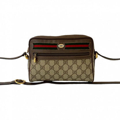 GUCCI Shoulder Bag leather Brown Sherry line