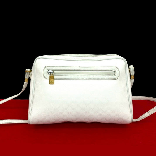 GUCCI Shoulder Bag leather white