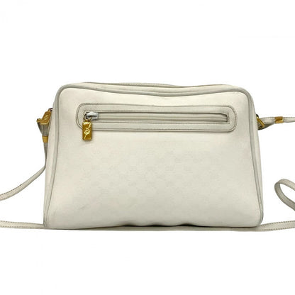 GUCCI Shoulder Bag leather white