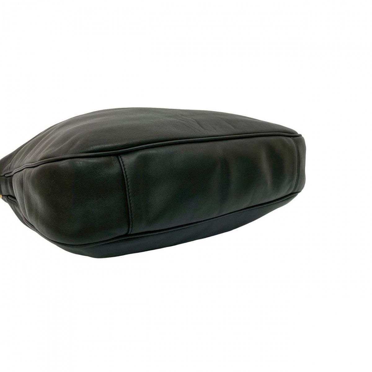GUCCI Shoulder Bag leather black Bamboo