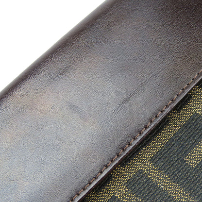 FENDI Long Wallet Purse canvas Brown Zucca